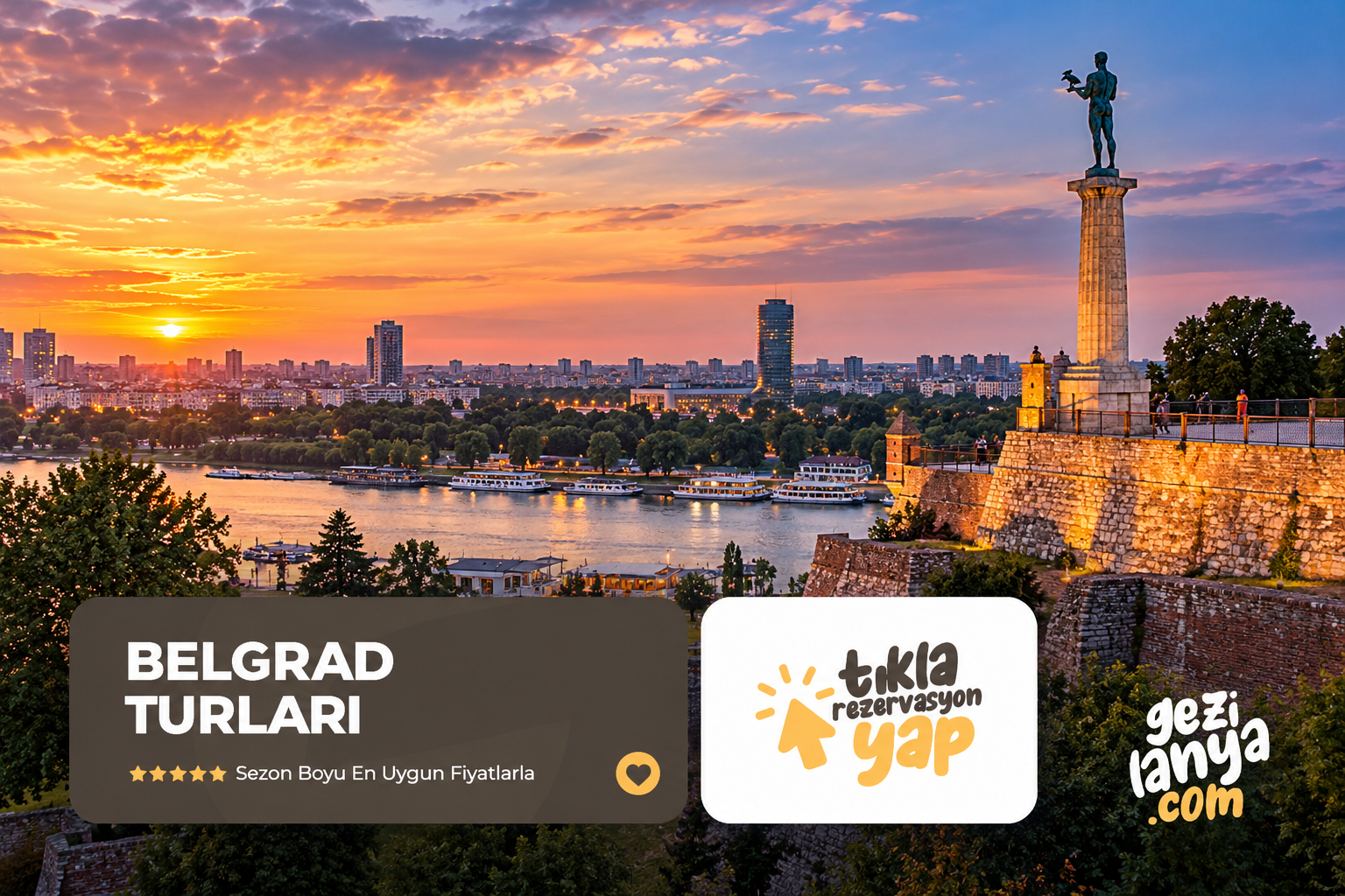 Belgrad Turu Yılbaşı Özel Türk Havayolları ile 3 Gece 4 Gün (Öğlen Gidiş - Öğlen Dönüş)