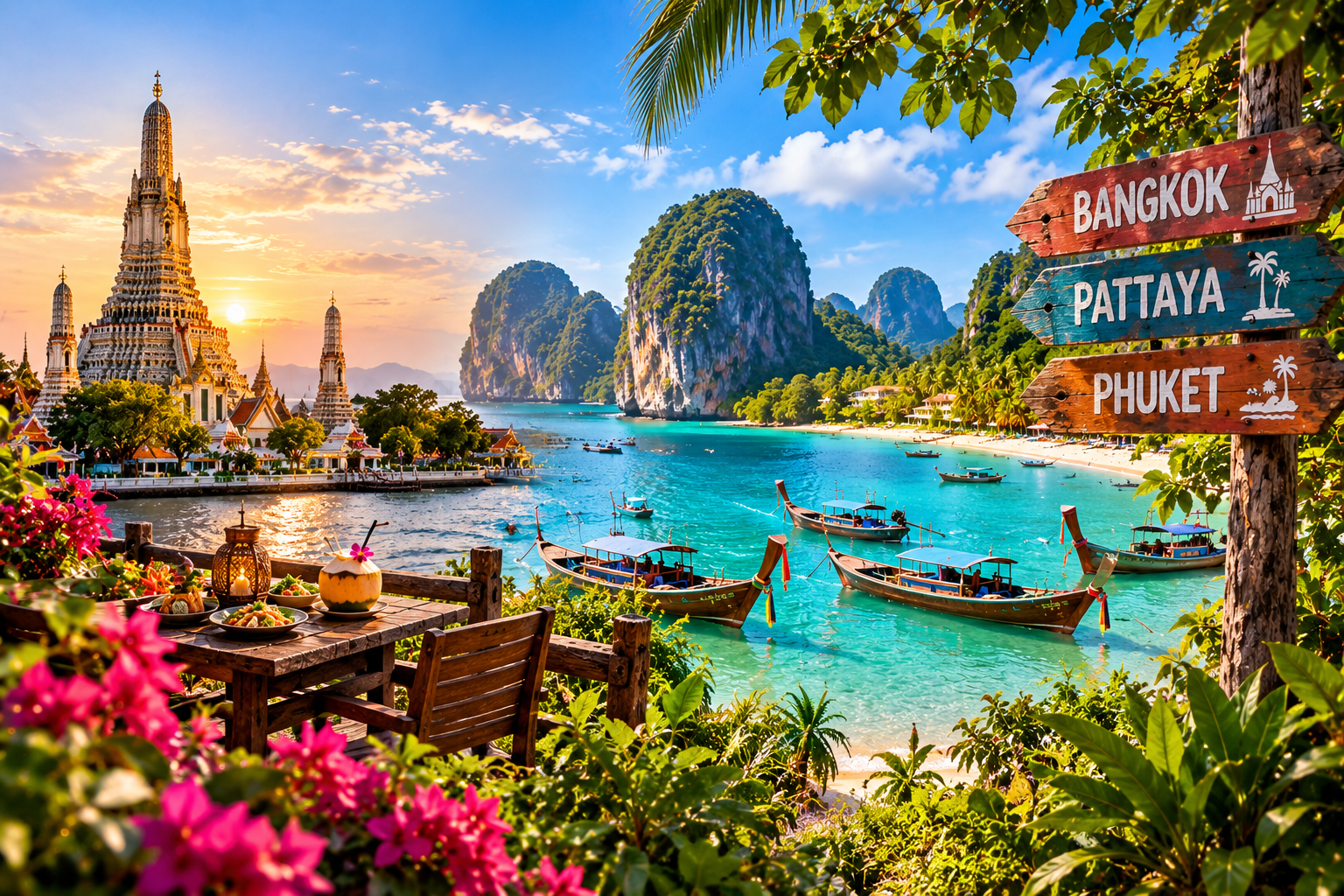 Phuket - Pattaya - Bangkok Turu 7 Gece Türk Havayolları İle