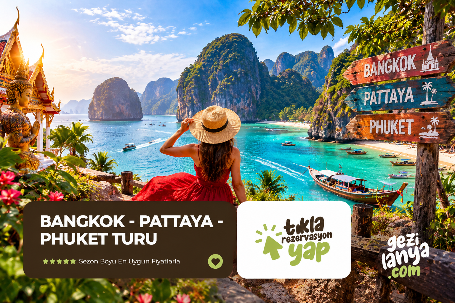Phuket - Pattaya - Bangkok Turu 7 Gece Türk Havayolları İle